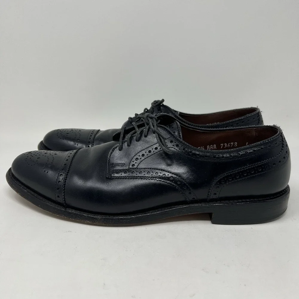 Allen Edmonds Men's Size 9.5 AAA Sanford Dress Shoes Cap Toe Derby Oxford‎ Black